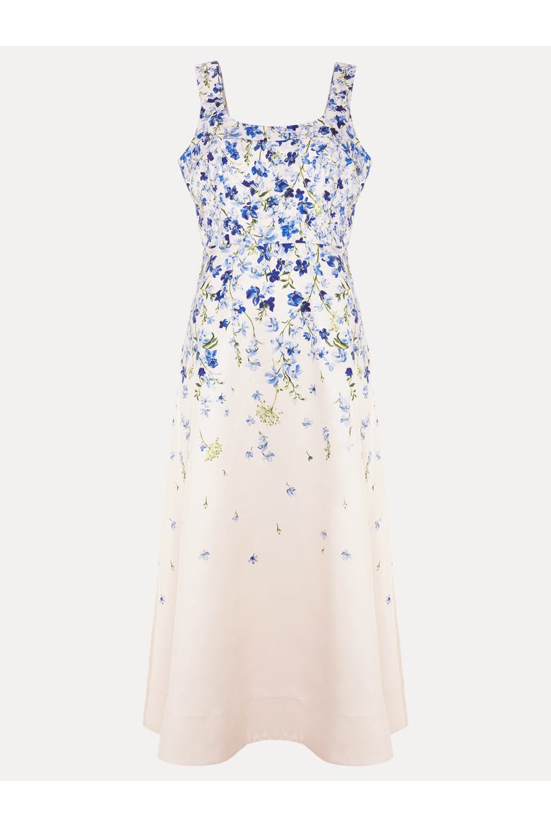 Orla Floral Midi Dress, Alternate, color, Cream