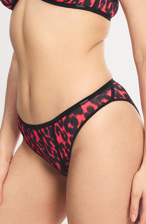 Savage X Fenty City Kitty High Leg Bikini In Red