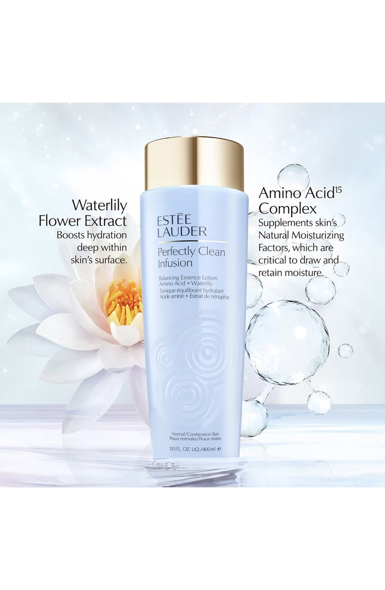 Estée Lauder Perfectly Clean Infusion Balancing Skin Essence Face Lotion Toner with Amino Acid + Waterlily $101.46 Value, Alternate, color, 