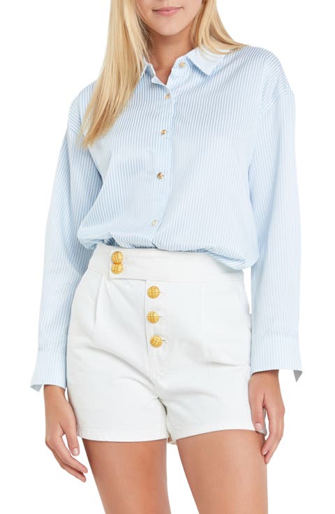 Stripe Button-Up Shirt