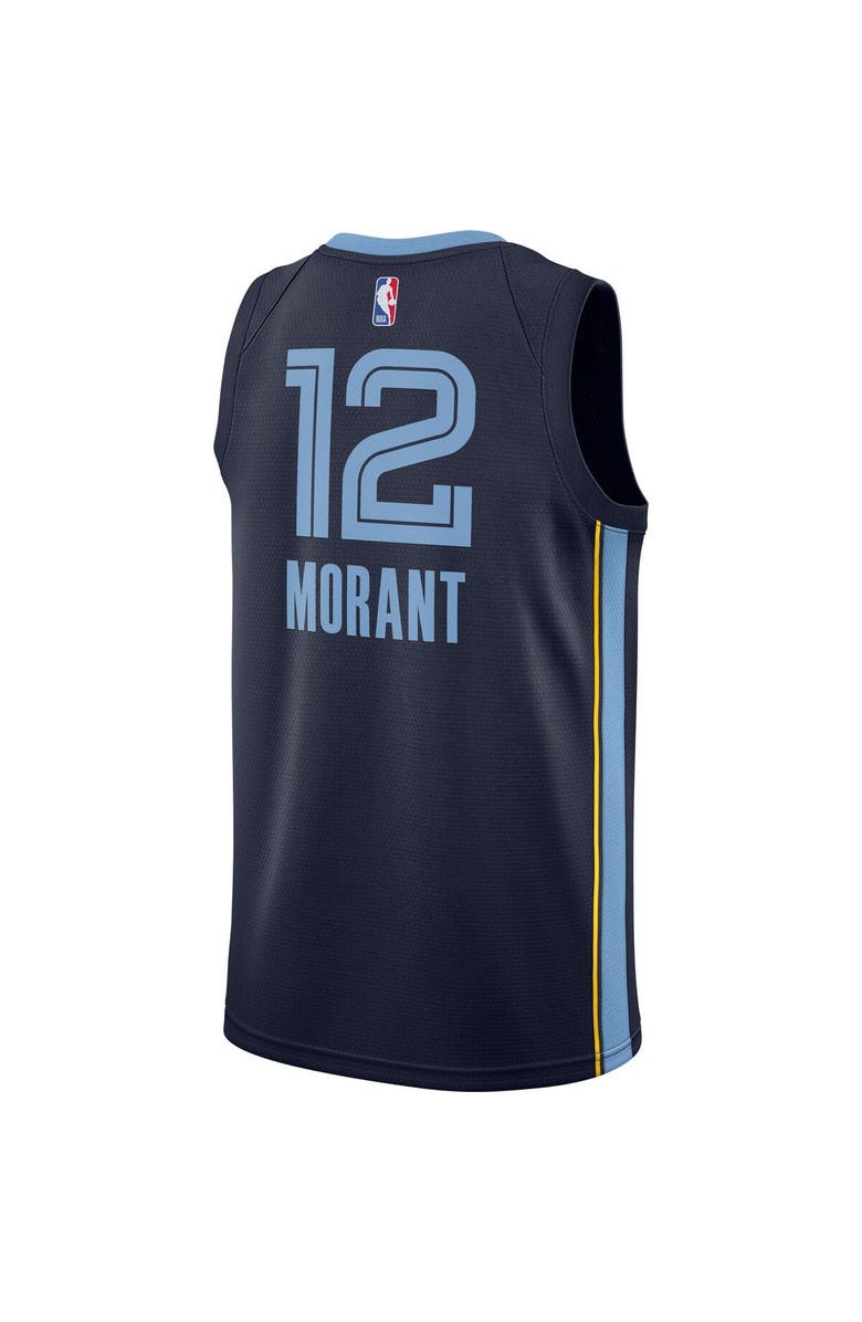 Nike Men's Nike Ja Morant Navy Memphis Grizzlies 2020/21 Swingman Jersey - Icon Edition, Alternate, color, 