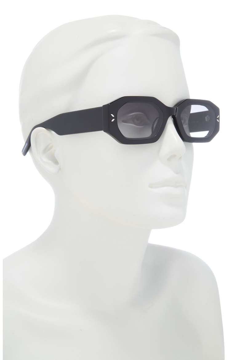 53mm Rectangular Sunglasses, Alternate, color, BLACK BLACK GREY