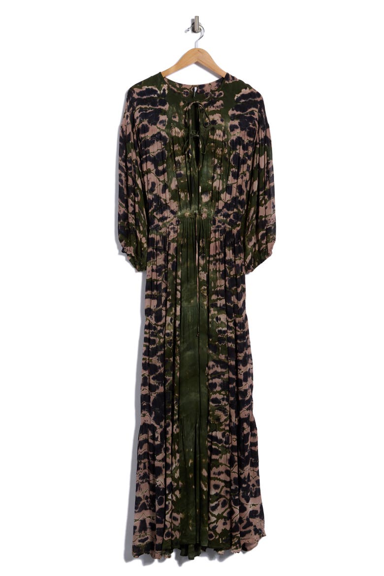 Jianna Maxi Dress, Main, color, DARK FOREST BOA