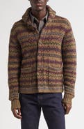 Double RL Fair Isle Wool Cardigan
