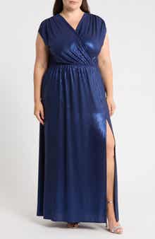 Metallic Sleeveless Maxi Dress