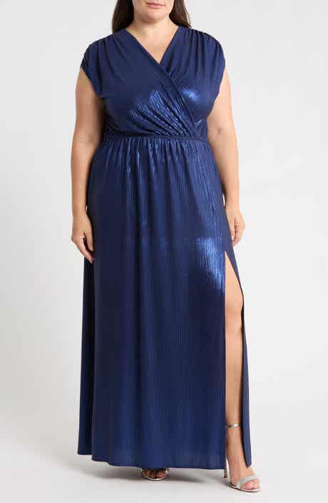 Metallic Sleeveless Maxi Dress