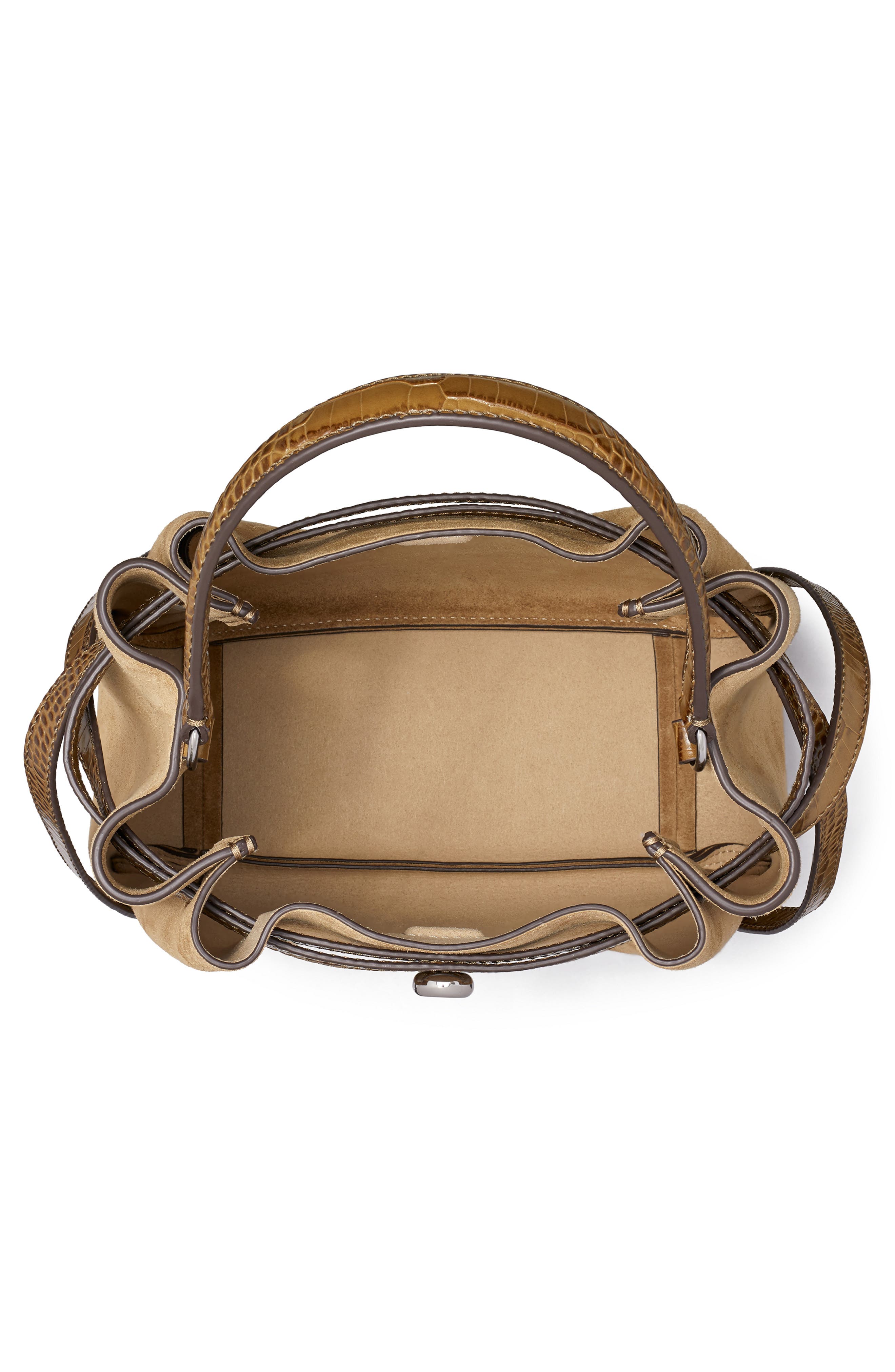Romy Suede Bucket Bag, Alternate, color, STONE