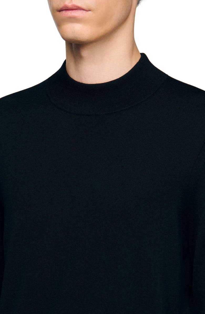 SANDRO Mock neck sweater, Alternate, color, Black