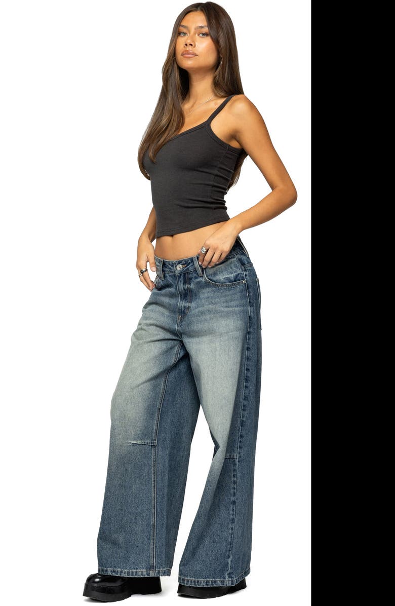 EDIKTED Aspyn Rib Camisole, Alternate, color, Dark-Gray