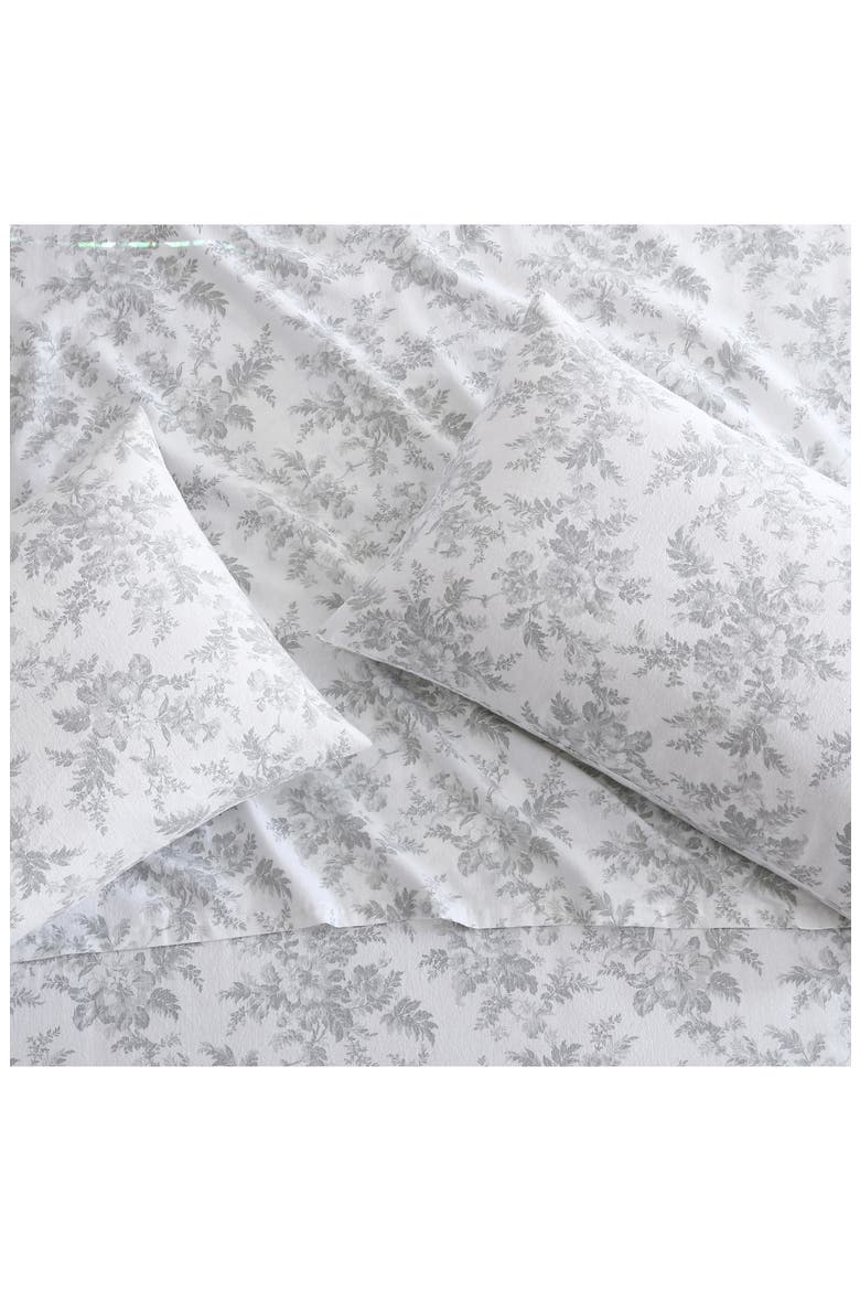 Vanessa Cotton Flannel Sheet Set, Alternate, color, LIGHT PASTEL GREY