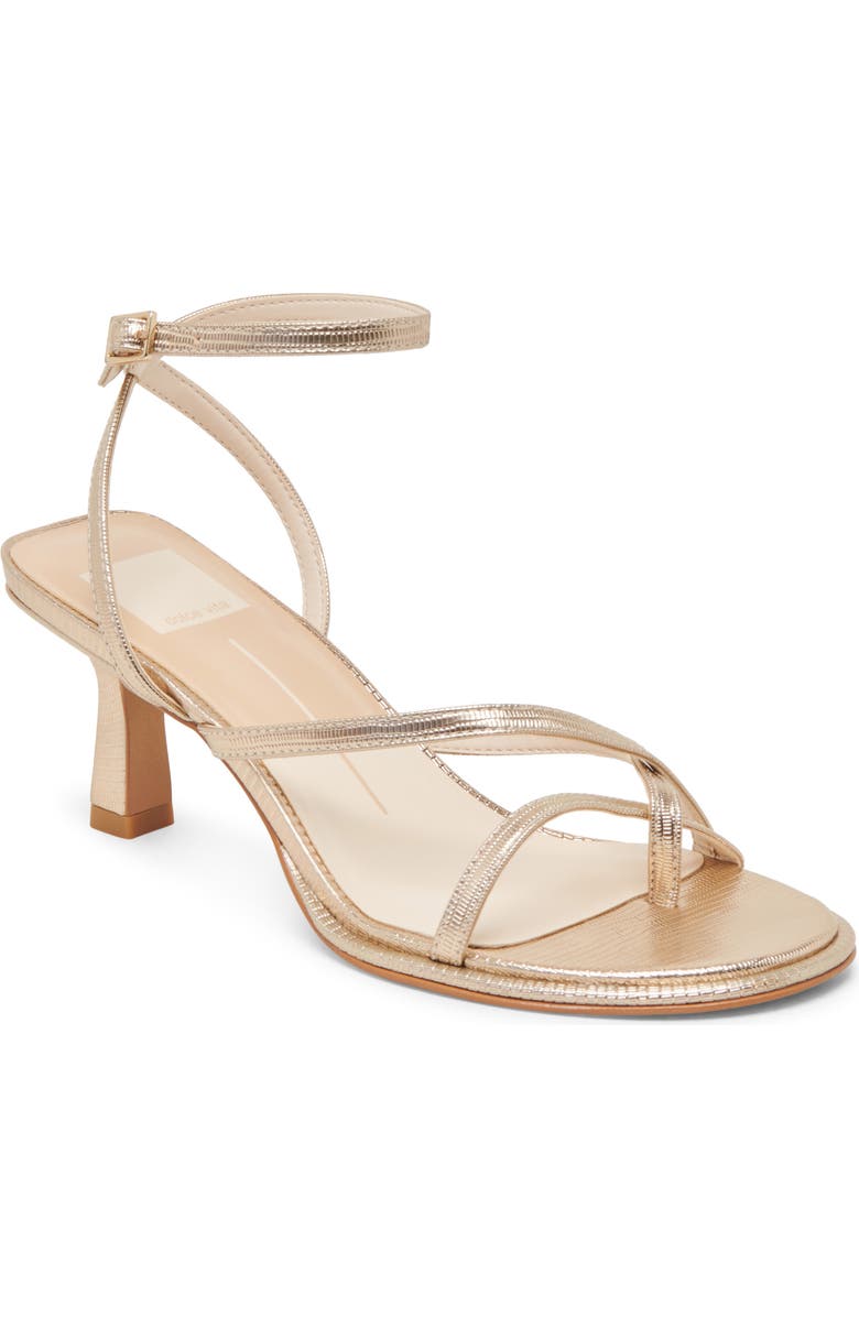 Dolce Vita Morah Ankle Strap Sandal, Main, color, Gold Metallic Stella
