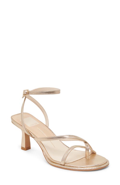 Dolce Vita Morah Ankle Strap Sandal In Gold Metallic Stella
