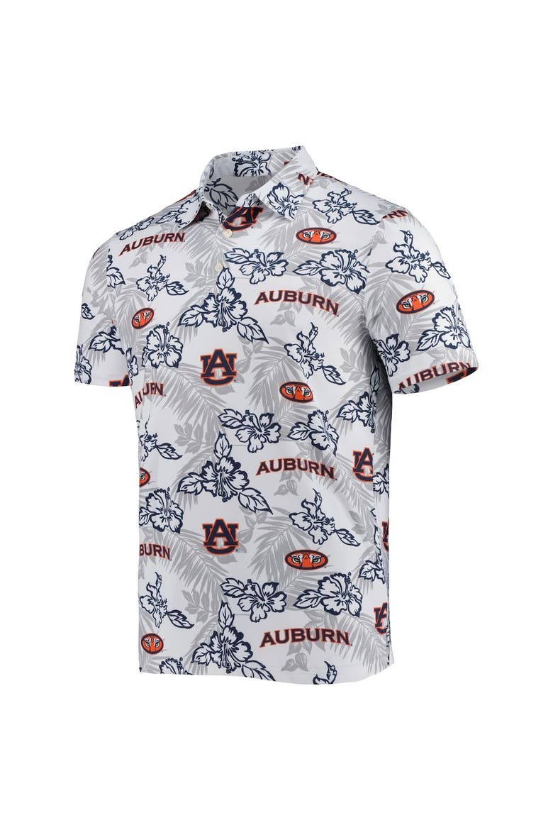Men's Reyn Spooner White Auburn Tigers Performance Polo, Alternate, color, White
