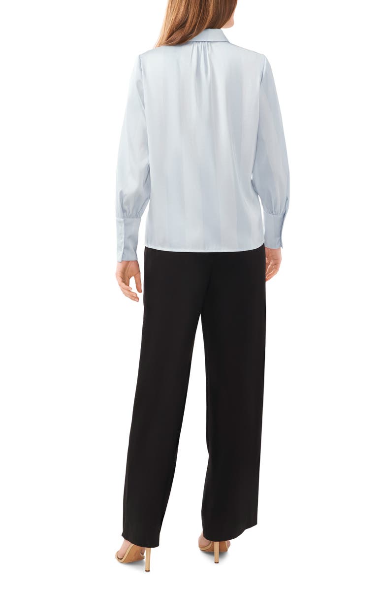 Halogen<sup>®</sup> Woven Button Front Shirt, Alternate, color, Skywriting Blue/ Sicily Stripe