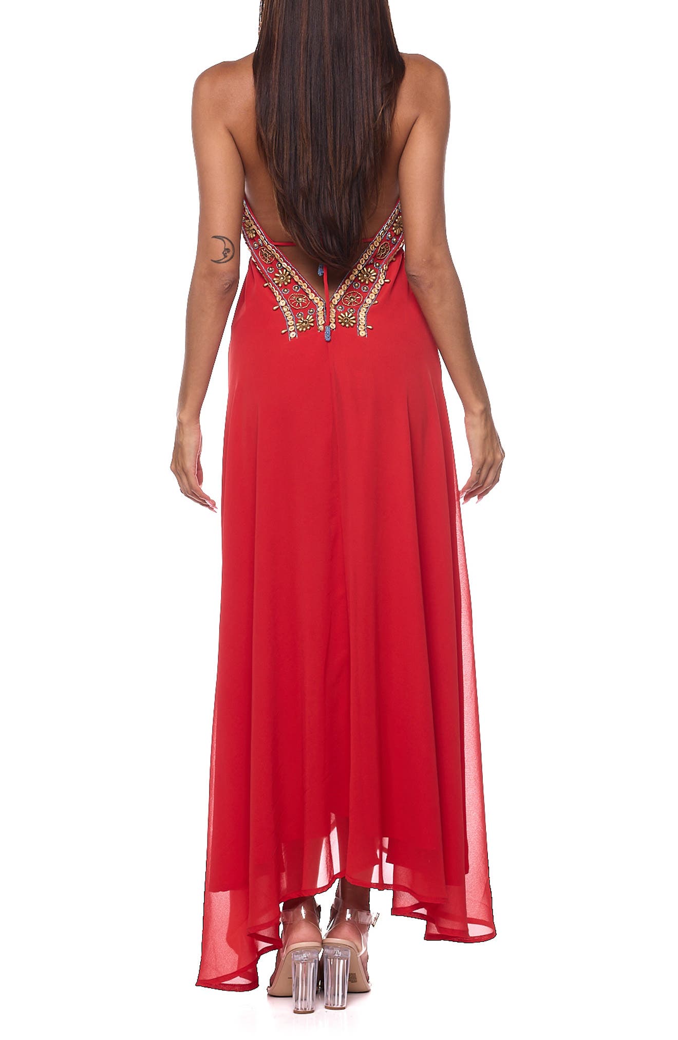 Embellished Cover-Up Halter Dress - image 2