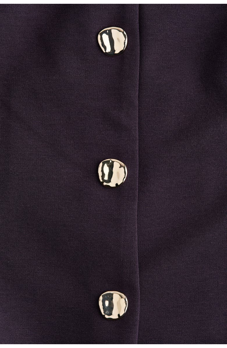 H&M Ponte Di Roma Bandeau Waistcoat, Alternate, color, Dark Plum Purple