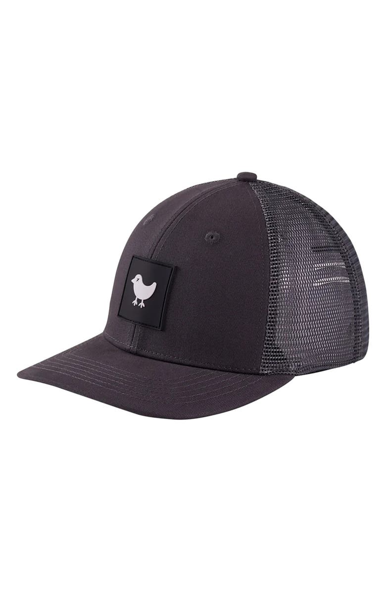Bad Birdie Logo Trucker Hat, Alternate, color, Charcoal