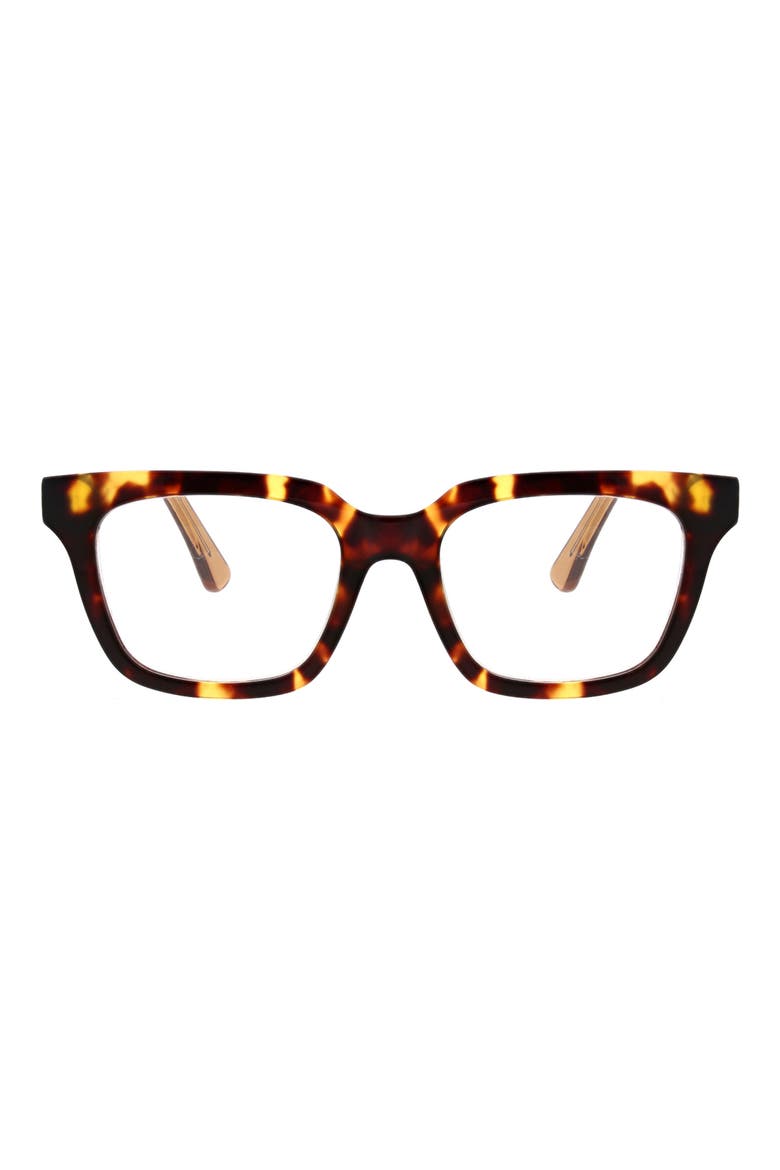 51mm Square Reading Glasses, Main, color, TORTOISE