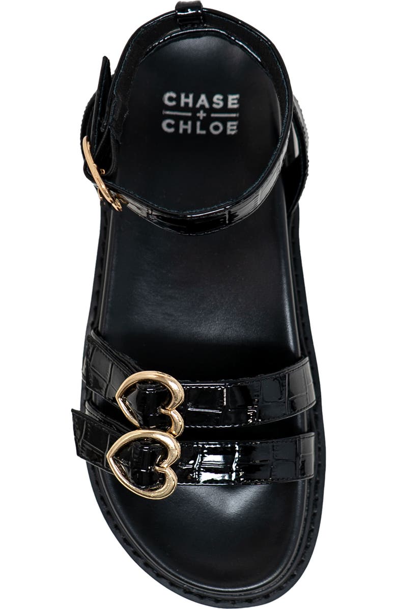 CHASE AND CHLOE Elaxi Flatform Sandal, Alternate, color,