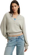 Cotton On Women's Everfine Oversized Henley Knit
