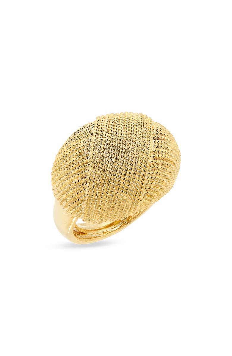 Kenneth Jay Lane Textured Knot Adjustable Cocktail Ring, Main, color, Gold