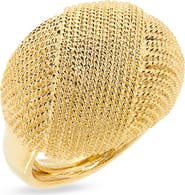 Kenneth Jay Lane Textured Knot Adjustable Cocktail Ring