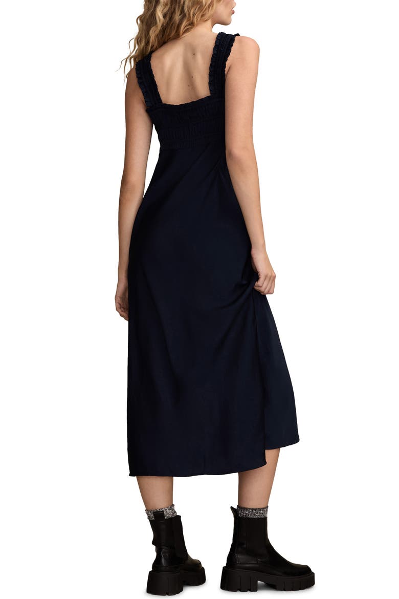 Ruched Bodice Dress, Alternate, color, NAVY