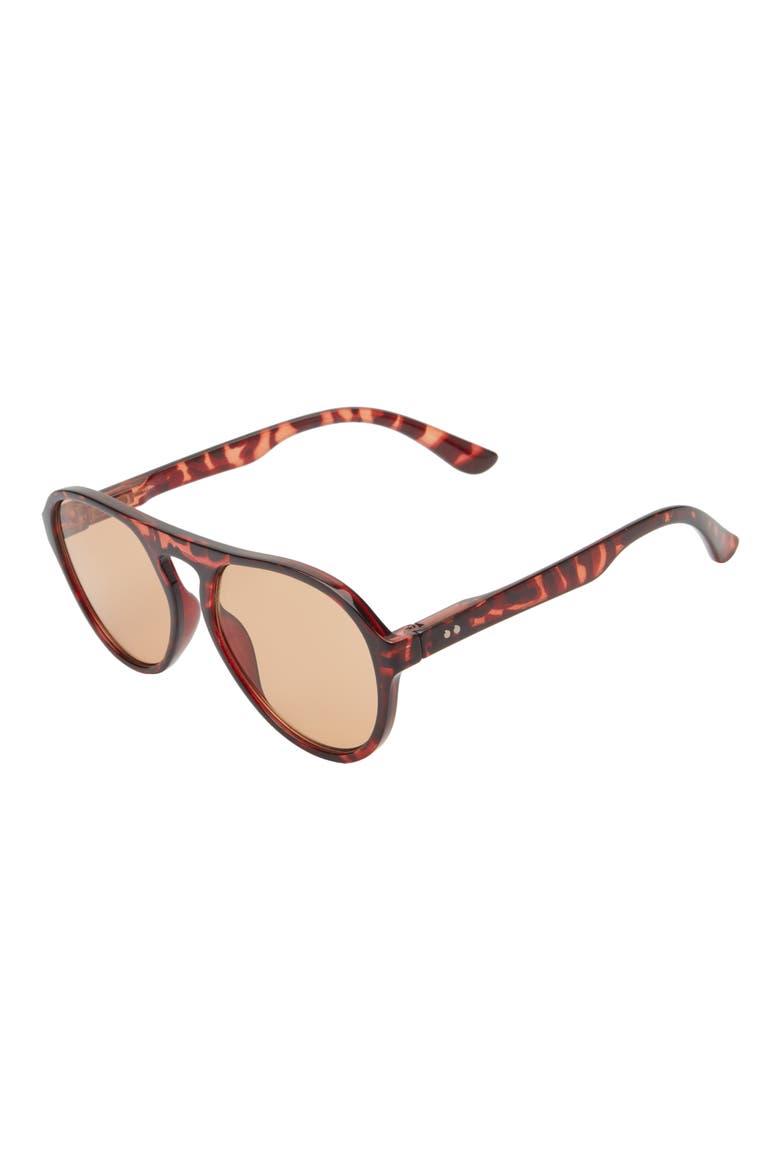 New Aviator Sunglasses, Alternate, color, BLACK/ BROWN
