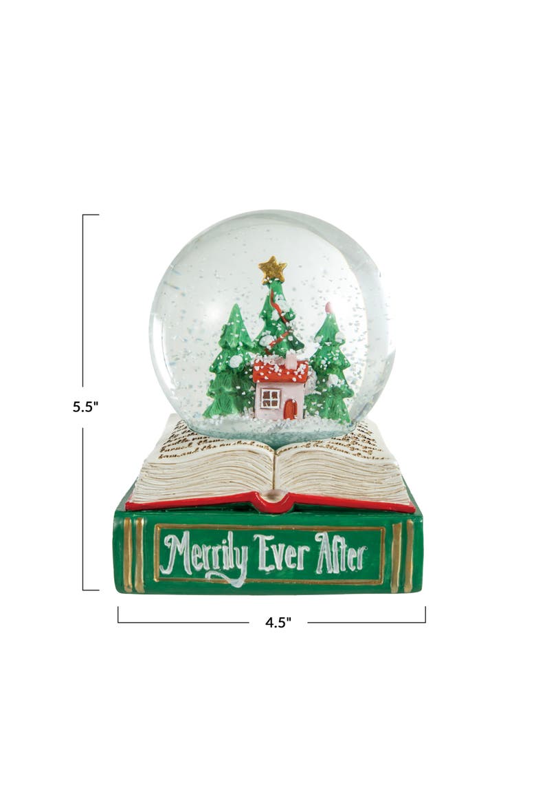 Olive Grove Artisan Polyresin Holiday Snow Globe with LED | Nordstrom