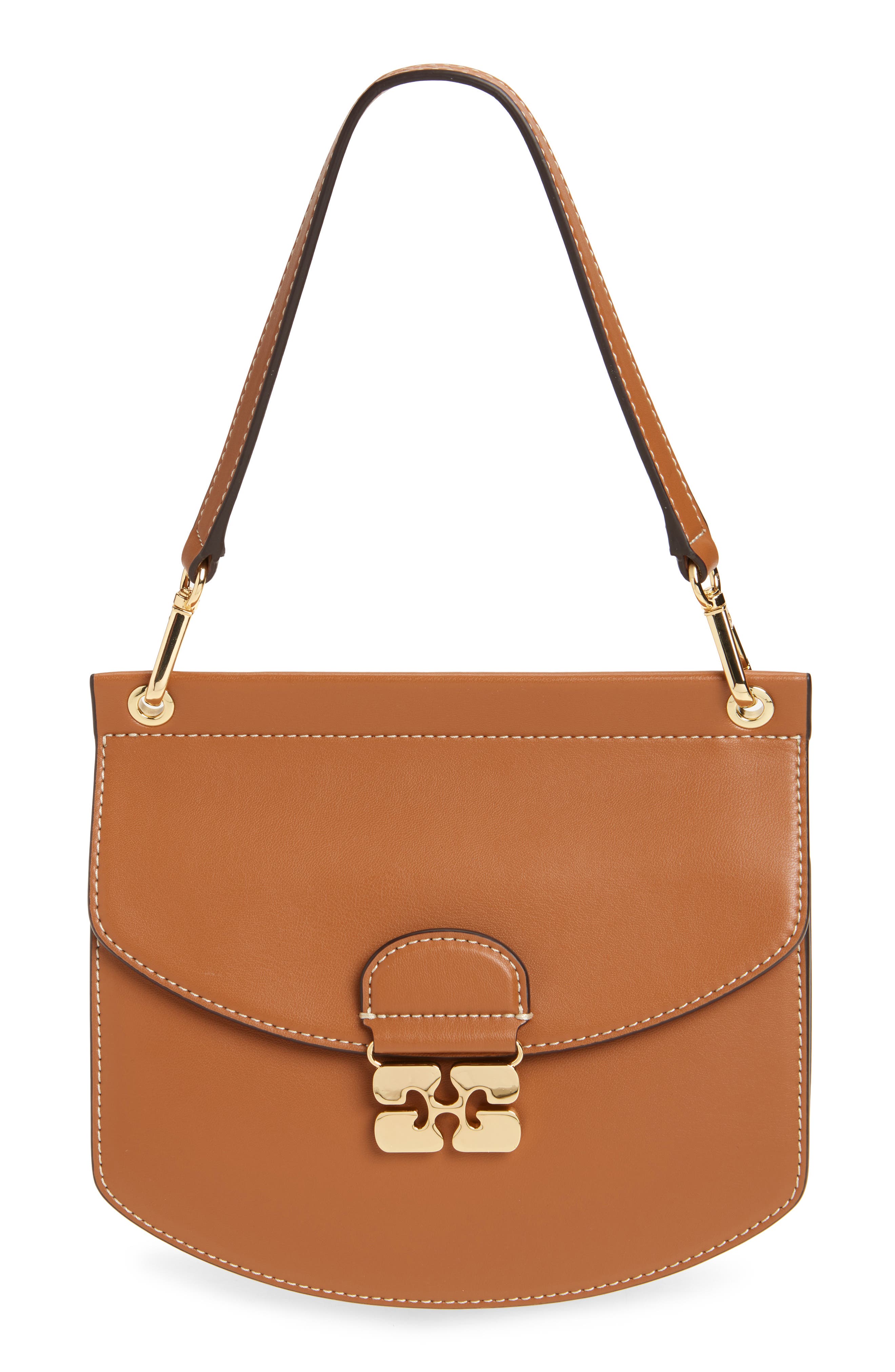 Small Apo-G Leather Crossbody Bag, Main, color, CARAMEL CAFE