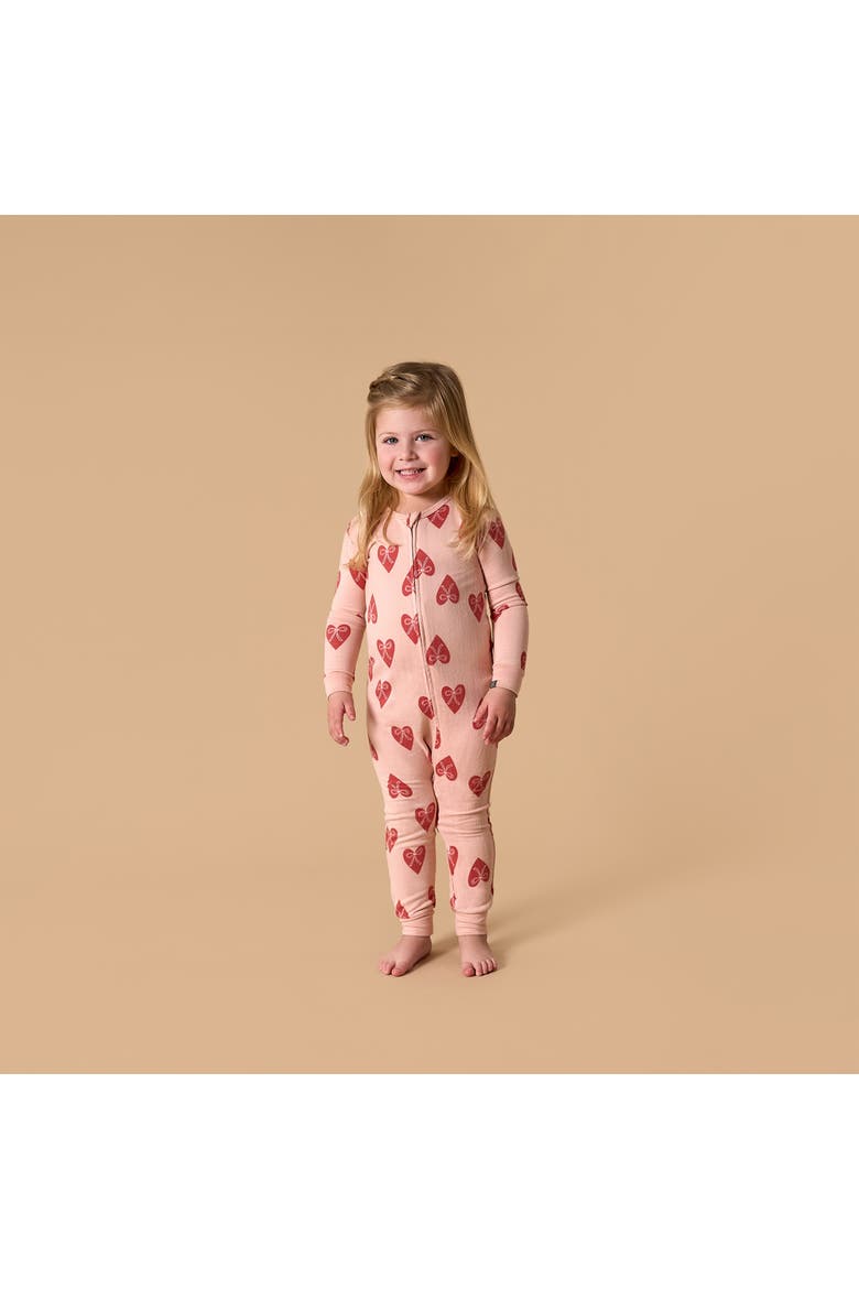 Baby & Toddler Girls Pink Hearts Footless Pajamas, Alternate, color, Hearts