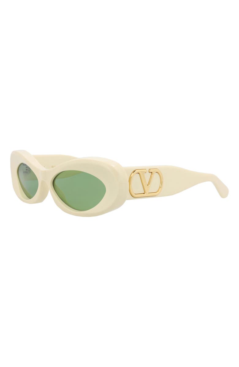 Valentino Sunglasses, Alternate, color, Ivory Ivory Green