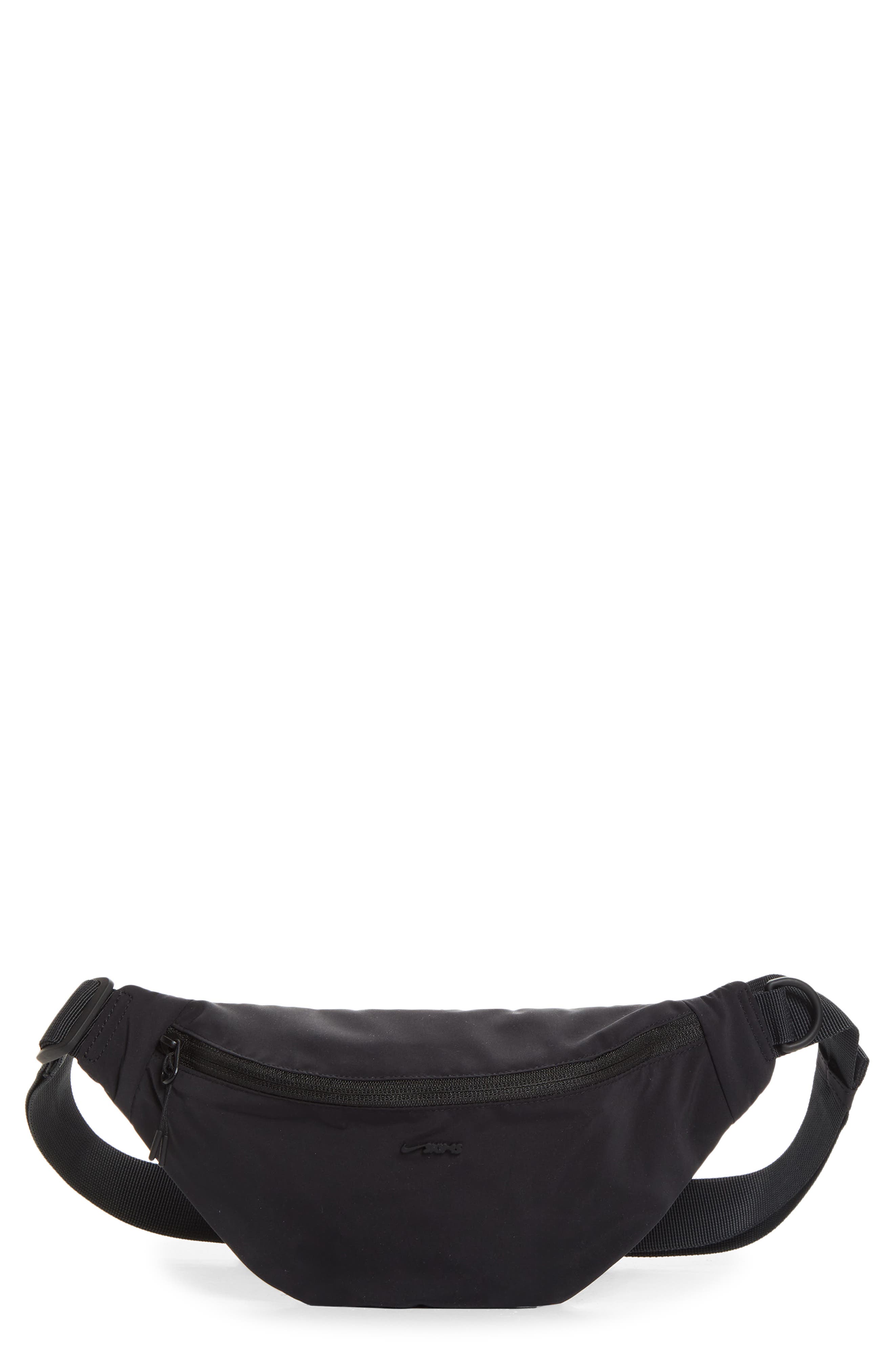 Nike Water Repellent Belt Bag, Main, color, Obsidian