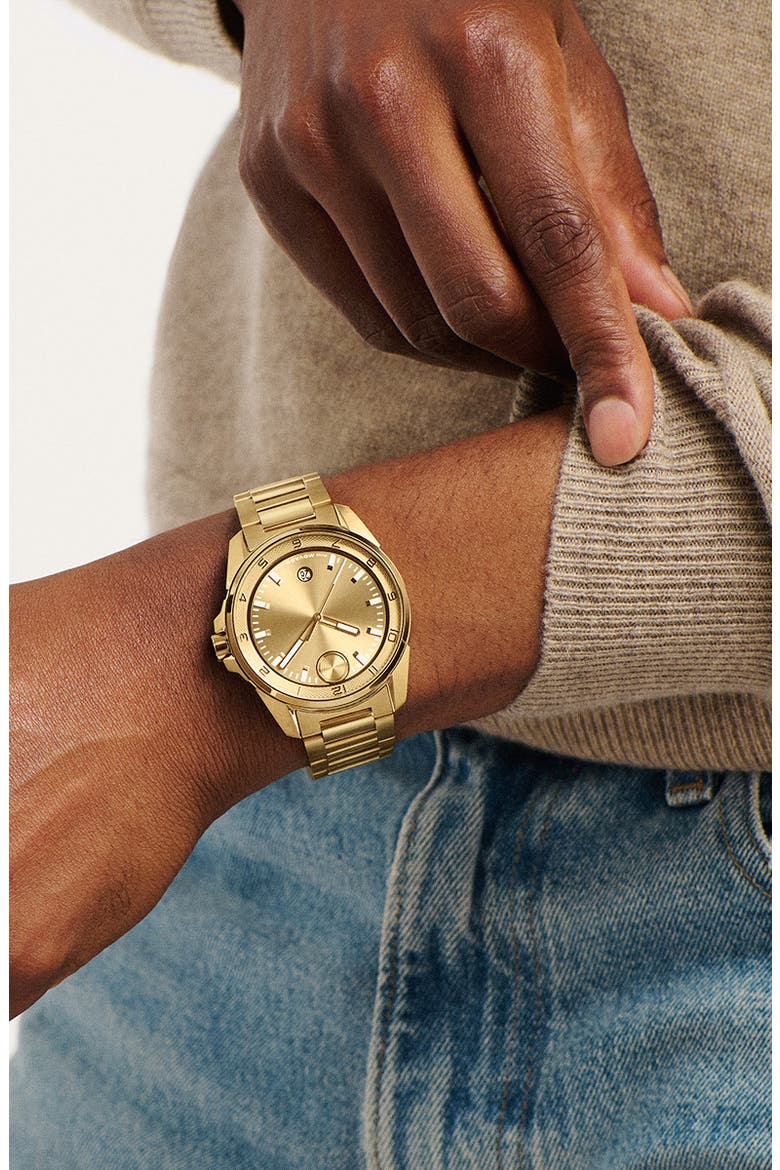 Bold Verso S Bracelet Watch, 42mm, Alternate, color, GOLD