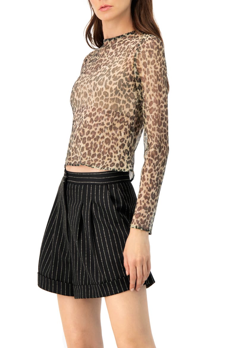 Animal Print Straight Blouse, Alternate, color, Multicolor