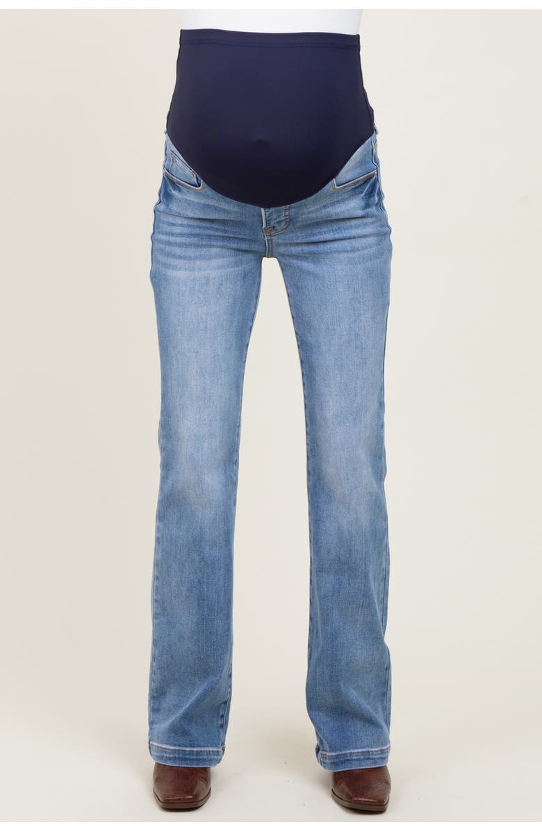 PinkBlush Vintage Wash Bootcut Maternity Jeans, Alternate, color, 
