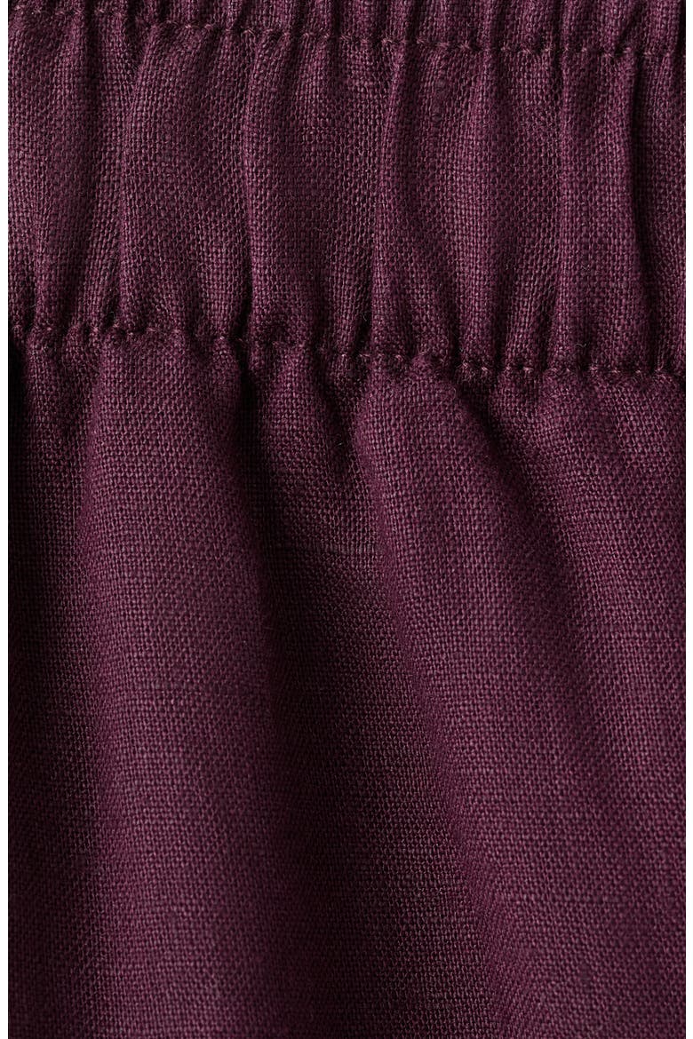 Straight Leg Linen Blend Pants, Alternate, color, PLUM