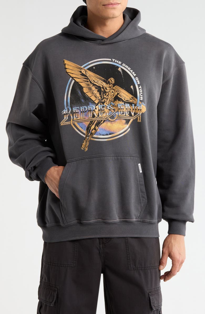 Represent Golden Tour Hoodie, Main, color, Sun Fade Grey