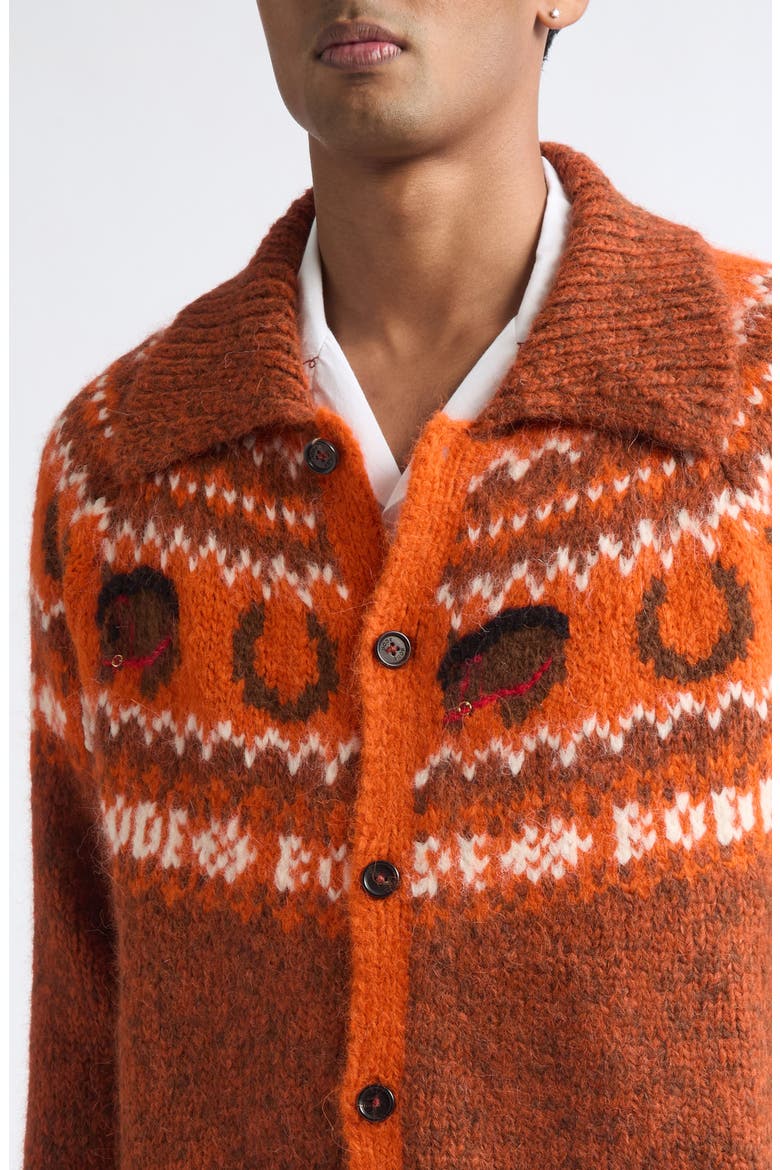 Corral Superfine Alpaca Blend Cardigan, Alternate, color, ORANGE MULTI