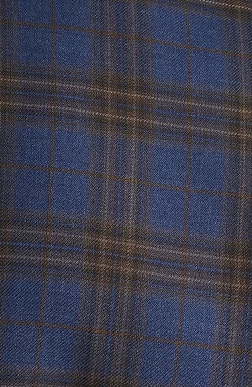 Hugo Boss Boss Hutson Slim Fit Navy Plaid Wool Sport Coat In Blue
