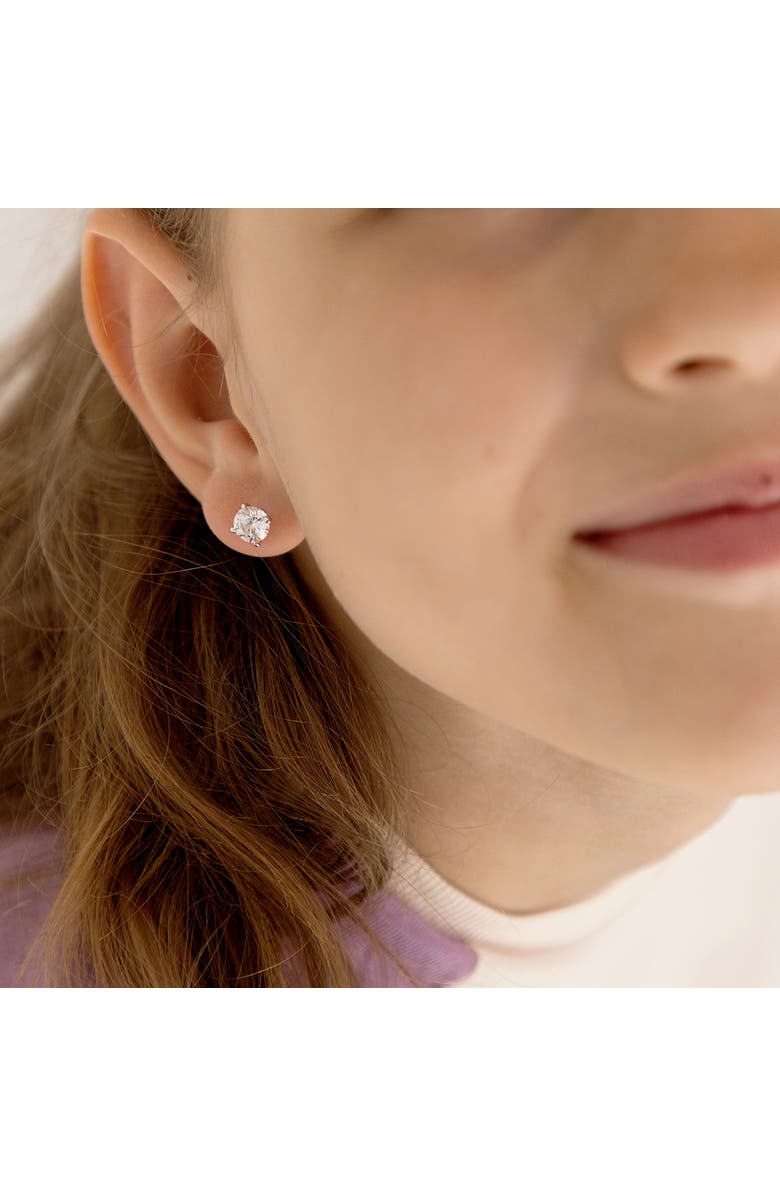 In Season Jewelry Prong Set Stone Earrings, Alternate, color, Silver
