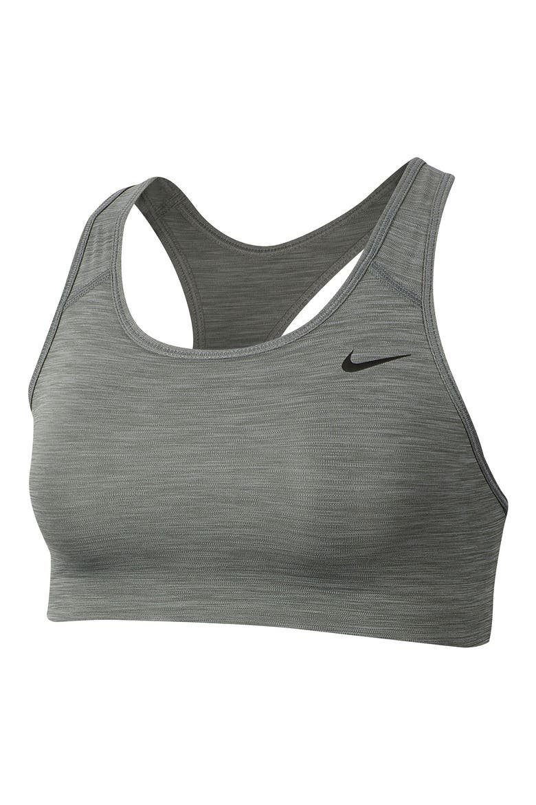 Swoosh Dri-FIT Racerback Sports Bra, Alternate, color, SMOKE GREY/ PURE/ BLACK