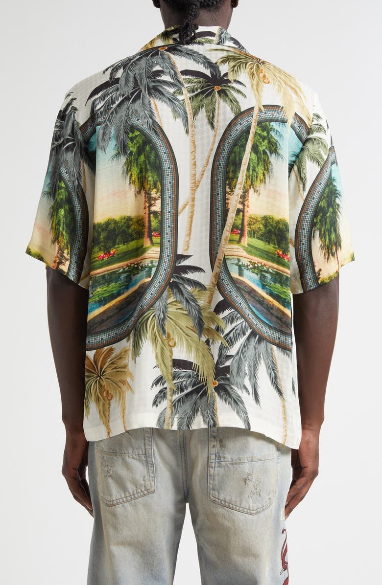 AMIRI Paradise Bowling Shirt, Alternate, color, Multi