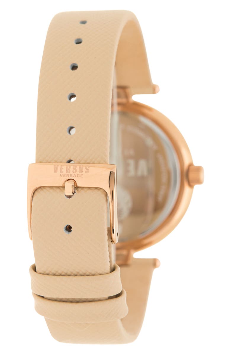 VERSUS Versace Brick Lane Leather Strap Watch, 36mm, Alternate, color, 