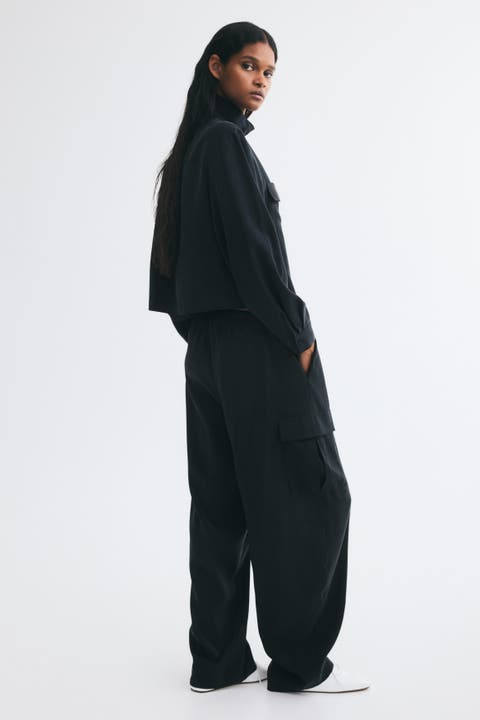 Viscose-blend Pull-on Pants