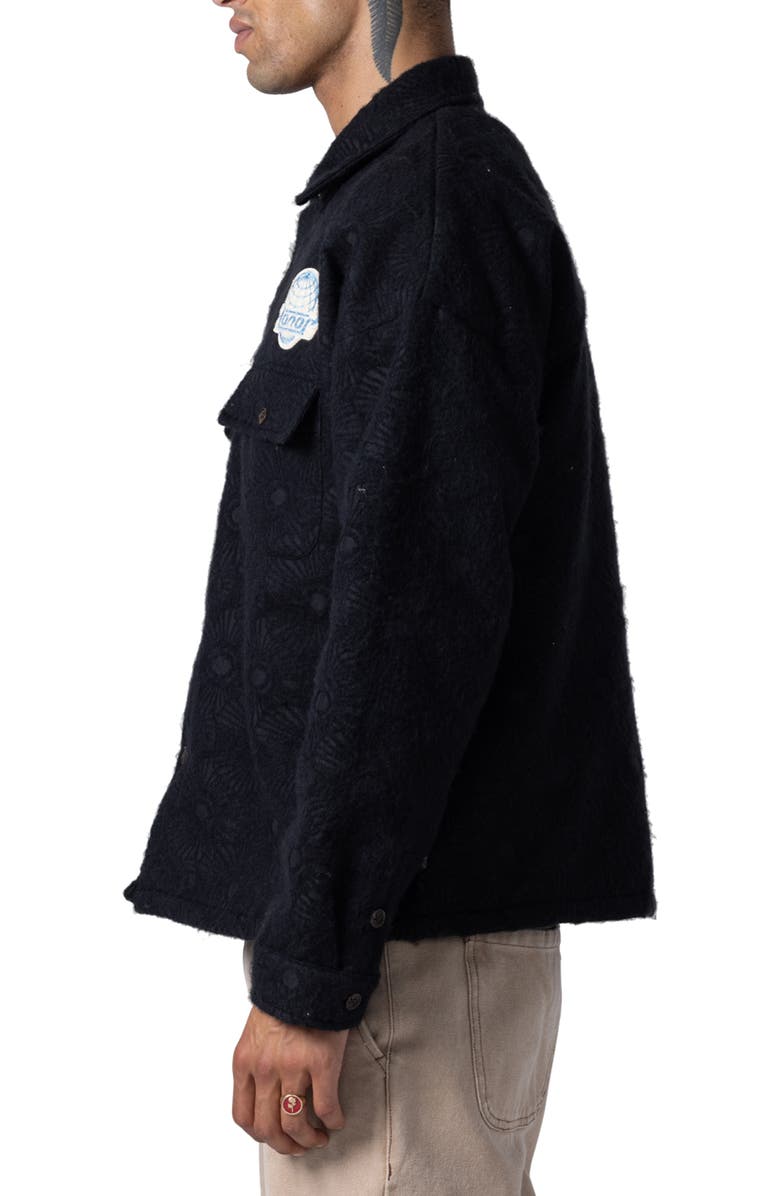 HONOR THE GIFT Textured Floral Button-Up Overshirt, Alternate, color, 