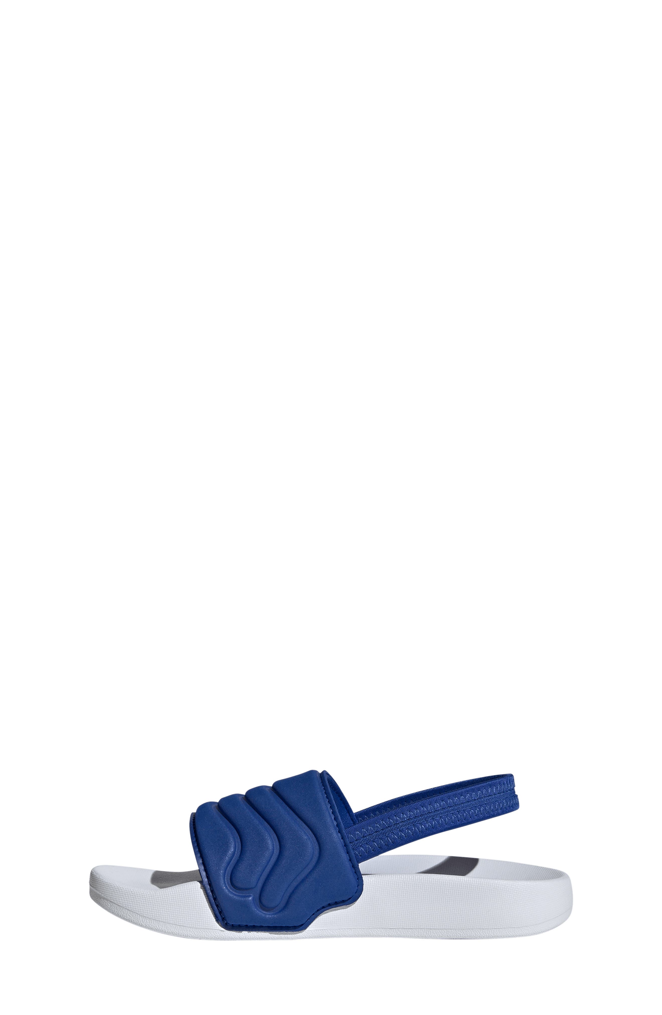 adidas Kids' Adilette Estrap 2.0 Slide Sandal, Alternate, color, Royal Blue/ Footwear White