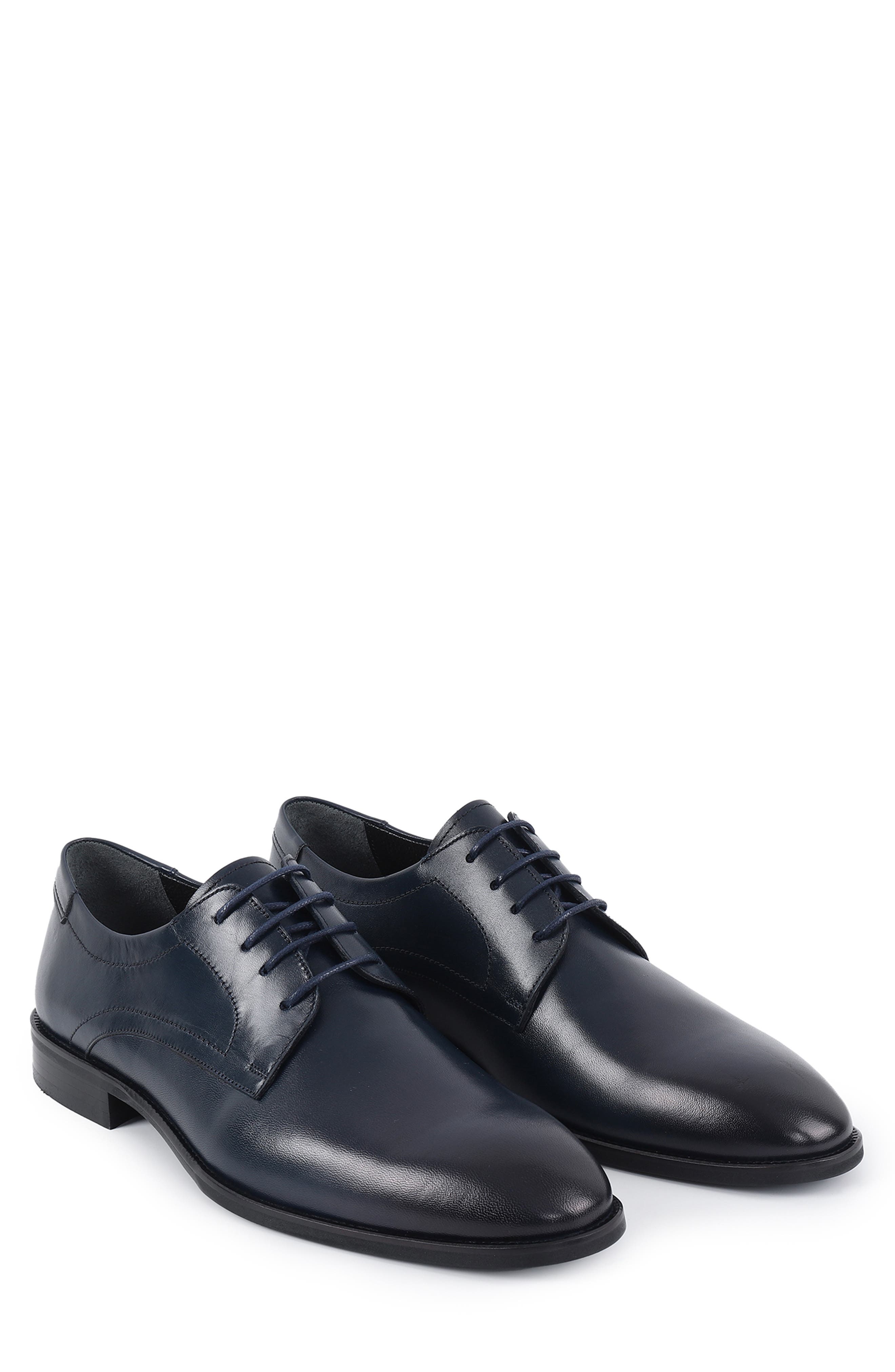 VELLAPAIS Imperiali Plain Toe Derby, Alternate, color, Navy Blue