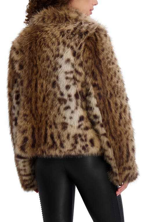 Karl Lagerfeld Faux Fur Jacket In Brown