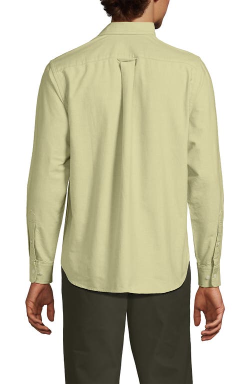 Lands' End Traditional Fit Comfort-first Sail Rigger Oxford Shirt In Green